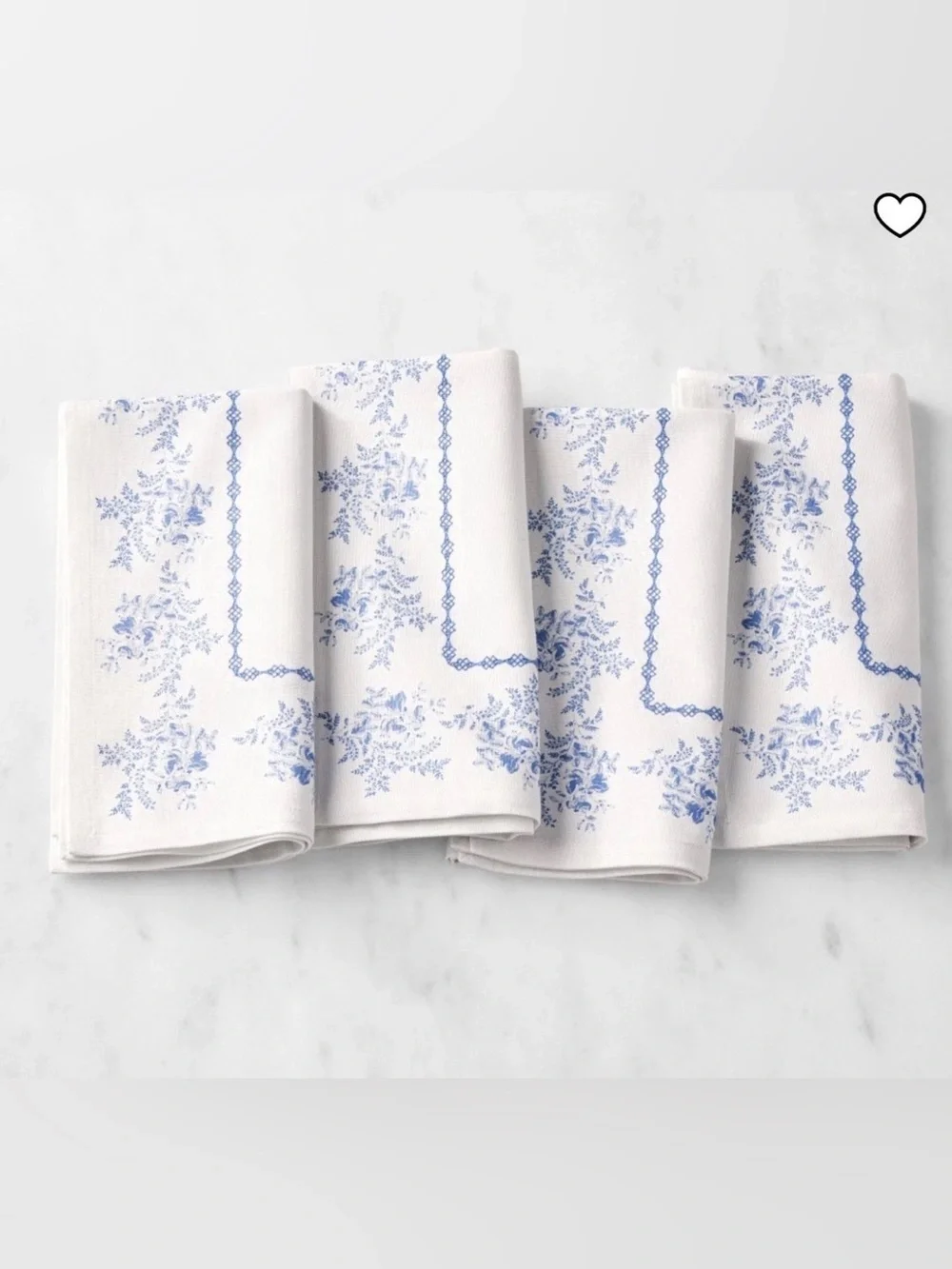 Williams Sonoma English Floral Napkins ( Set of 4 )
